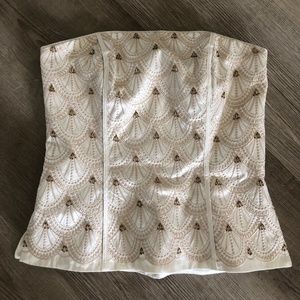 White House Black Market Strapless Top